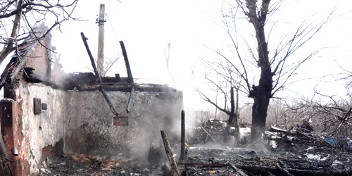 Magazia săteanului a fost complet distrusă împreun cu tot ce era depozitat înăuntru