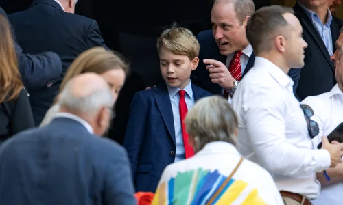 Prinții George și William la meci, Foto Profimedia (2) jpg