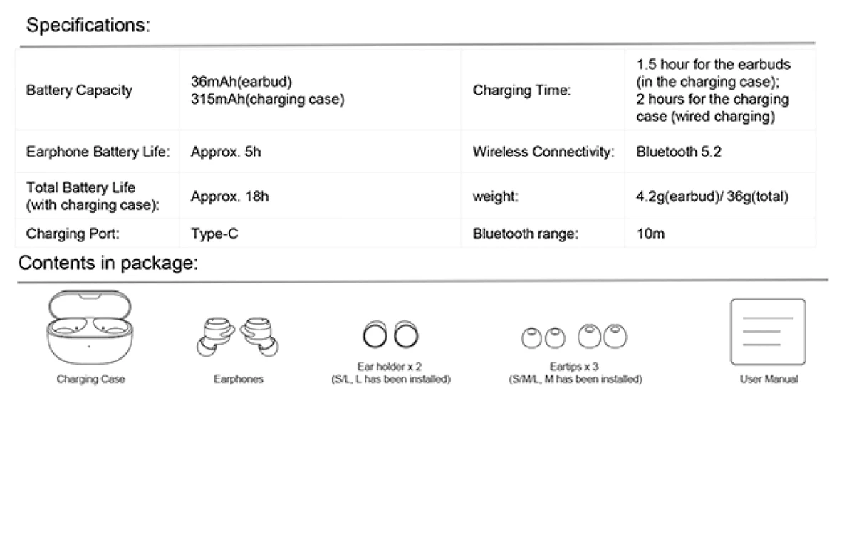 Casti Xiaomi Redmi Buds 3 Lite specs