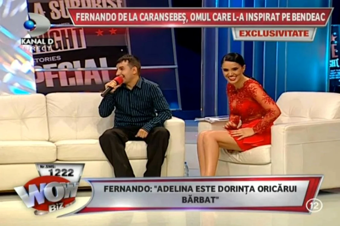Fernando de la Caransebeş o vrea pe Adelina Pestriţu. Ea s-a emoţionat. (Captură Kanal D)
