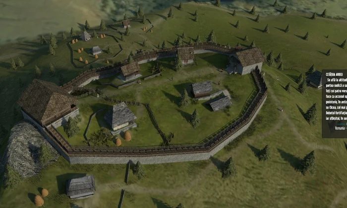 Cetatea dacică Ardeu – reconstituire virtuală (© romaniadevis.ro)