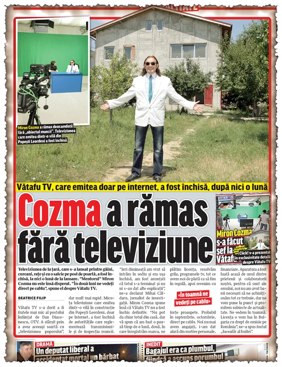 Click! v-a prezentat  în exclusivitate  detalii despre noua  ocupație a lui Cozma 