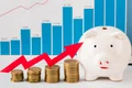 front view piggy bank with coins growth chart jpg