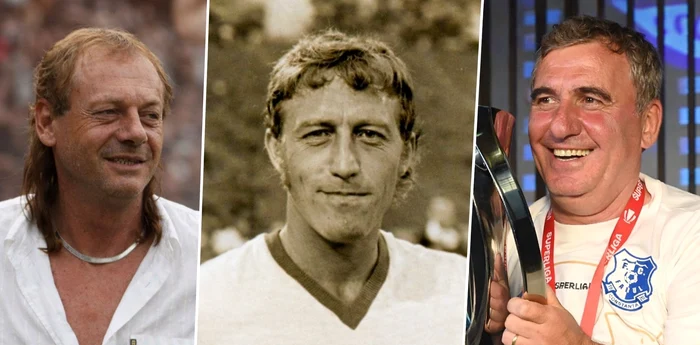 Cei trei mari ai fotbalului românesc, Balaci, Dobrin și Hagi   FOTO Colaj