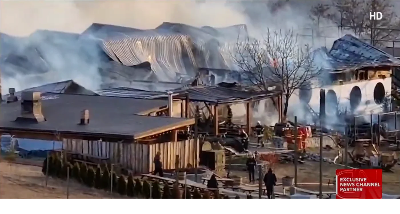 Incendiul de la Tohani, la final. Captură video Antena 3 CNN