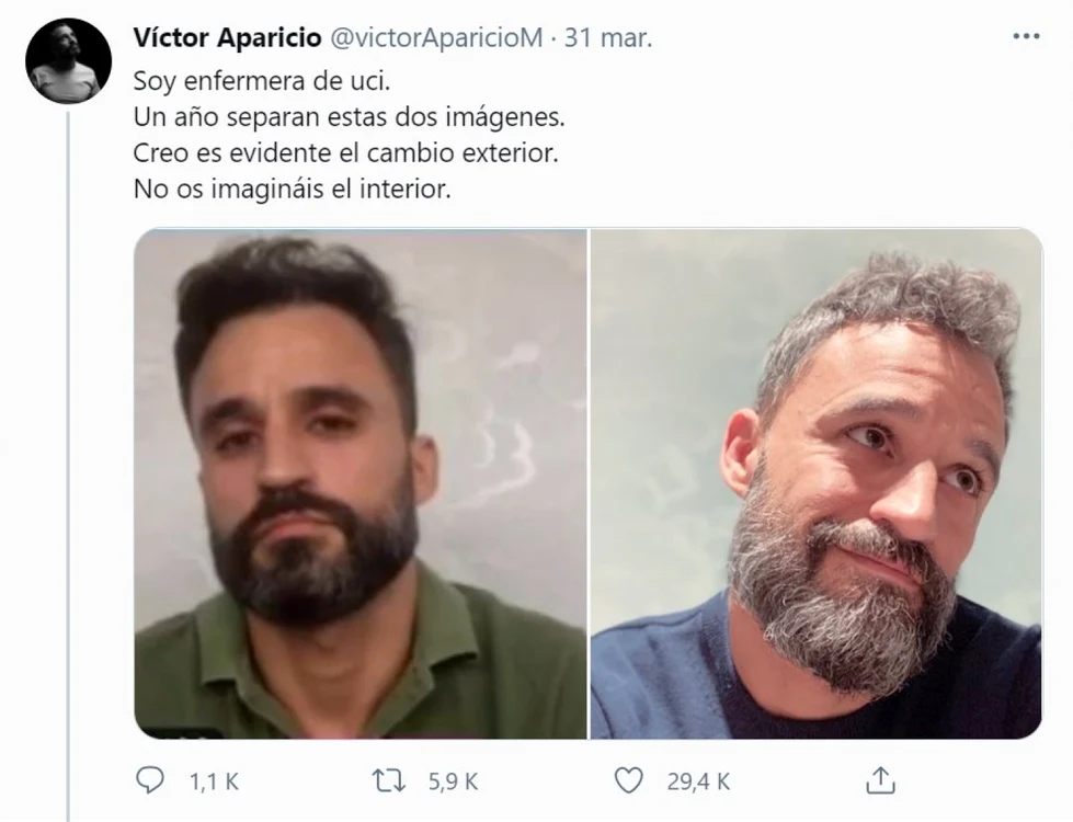 Víctor Aparicio asistent medical din Madrid FOTO Twitter