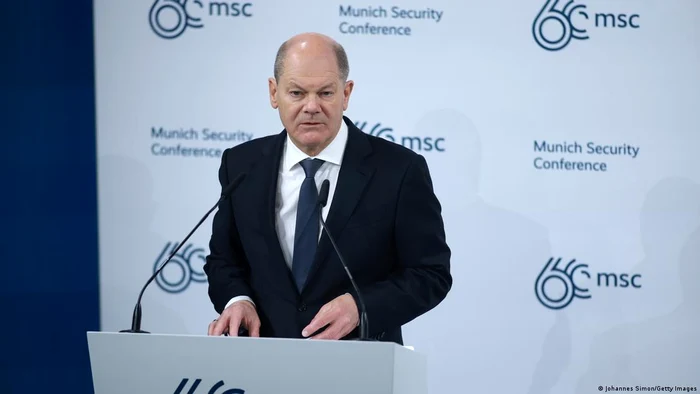 Cancelarul federal Olaf Scholz, în imagine la Conferința de Securitate de la München