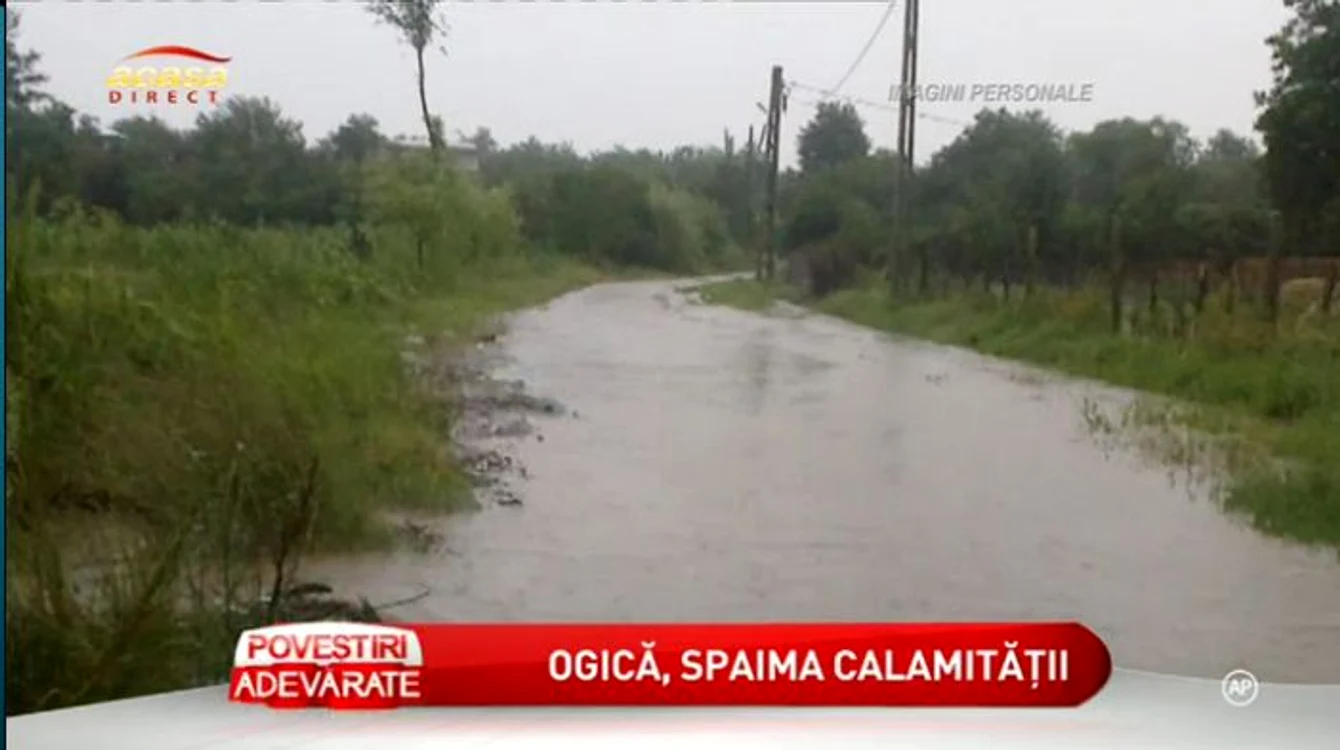 Ogica a pozat inundația din zona casei sale (captură: Acasă TV)