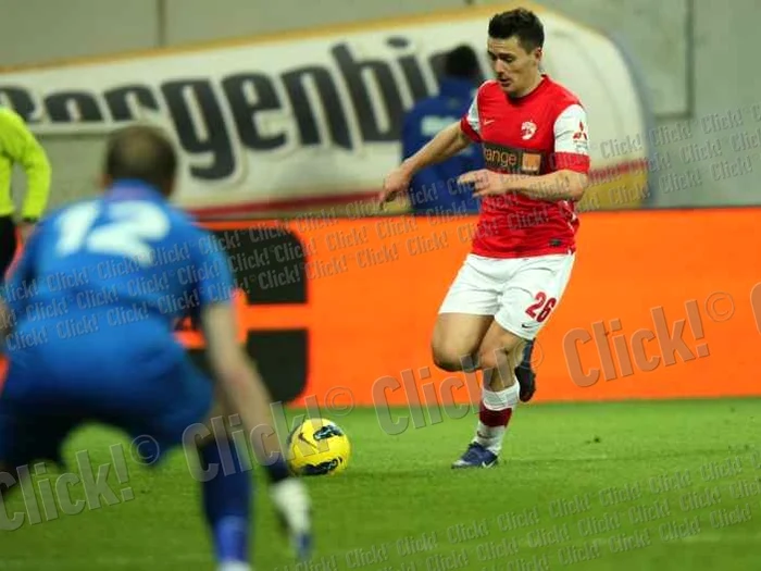 
    Laurenţiu Rus a marcat unicul gol al meciului. (Foto: Marian Vilău/ Adevărul)  