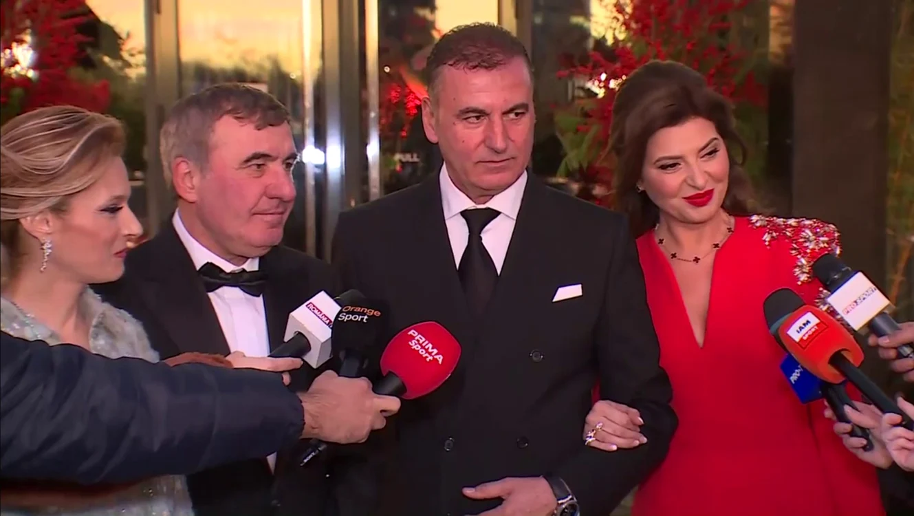 Gică și Marilena Hagi, împreună cu părinții Elenei FOTO Captură Orange Sport/ GSP