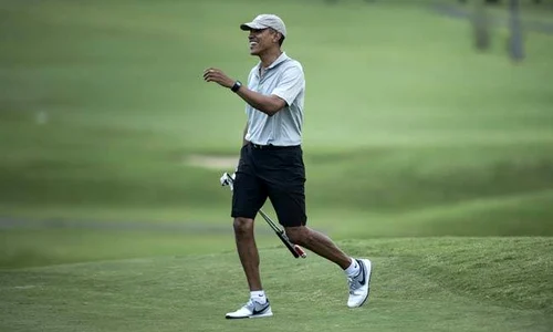 Barack Obama golf Hawaii jpeg