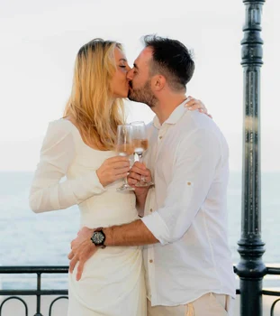 Ana Odagiu și Conrad Mericoffer la cununia civilă