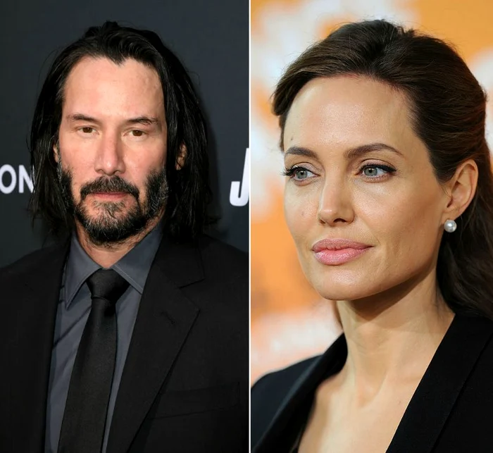 
    Angelina Jolie și Keanu Reeves formează cel mai nou cuplu de la Hollywood, conform tabloidelor americaneFoto: Getty  