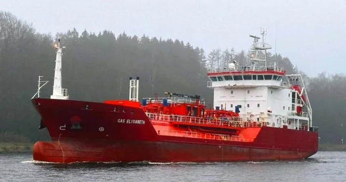 Nava Gas Elisabeth nu a fost lăsată să descarce în Portul Midia. FOTO: vesselfinder
