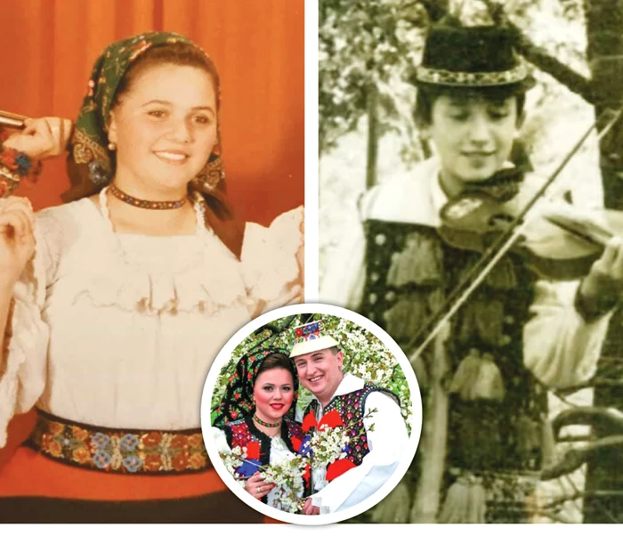 Cornelia Rednic, la 18 ani, la debutul muzical. Acum are 44 de ani. Lupu Rednic, la 17 ani, când era ca tras prin inel. Acum are 50 de ani