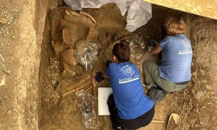 Arheologii cercetează mormântul princiar (© Soprintendenza Abap Ancona Pesaro Urbino)