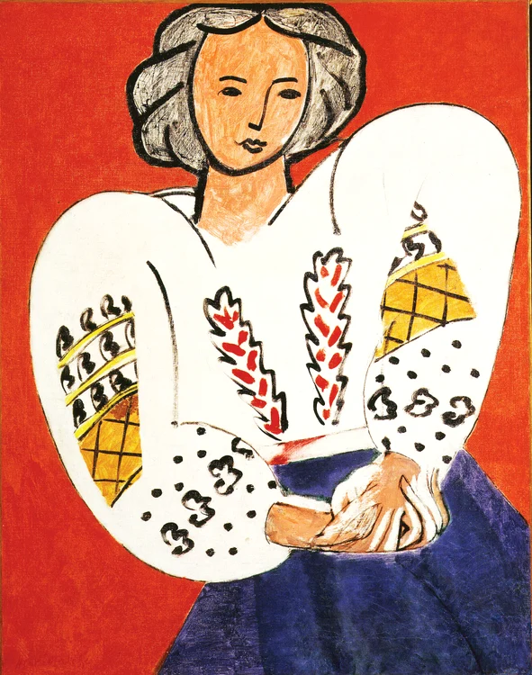 Pictura lui Henri Matisse,  „La blouse roumaine” (1940),  Muzeul Naţional de Artă Modernă din Paris