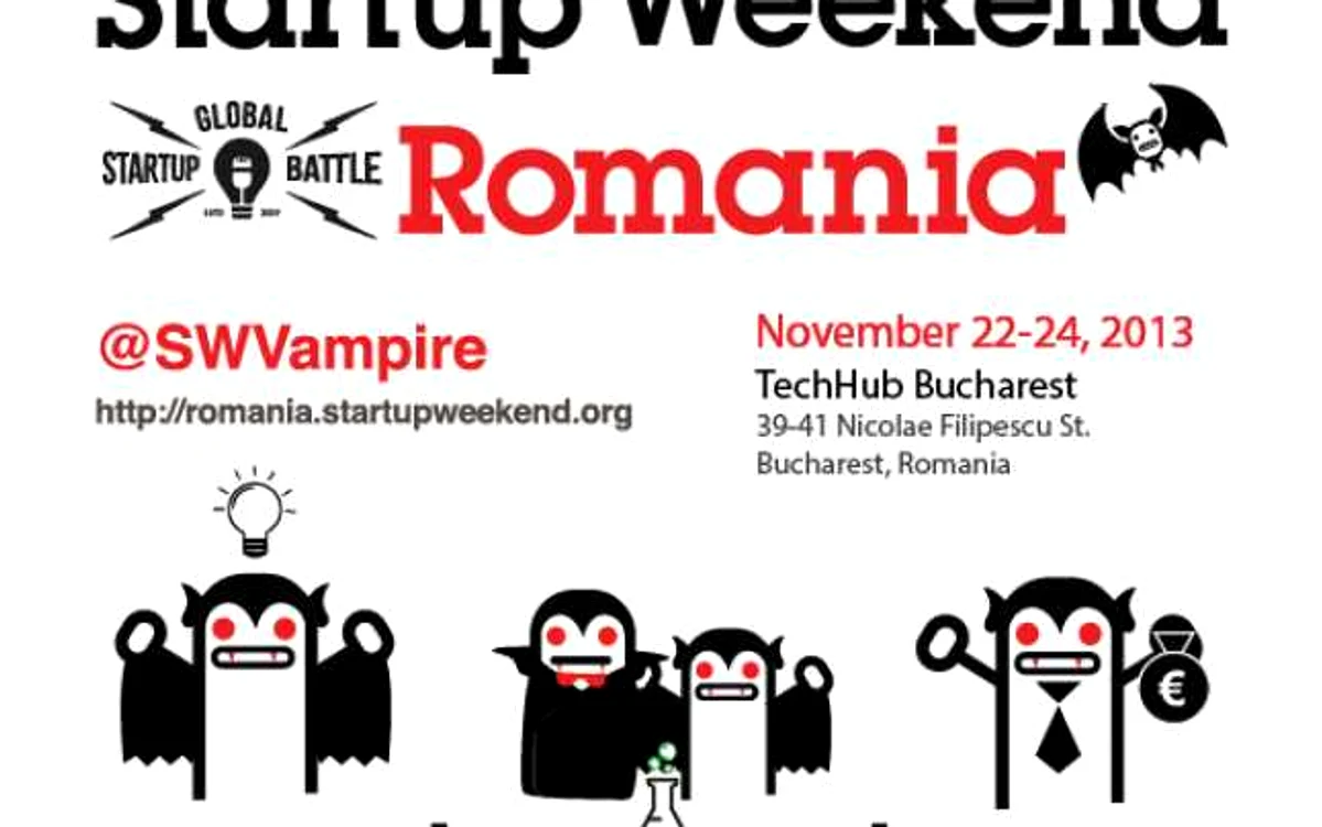 Startup Weekend Romania se desfăşoară între 22 şi 24 noiembrie