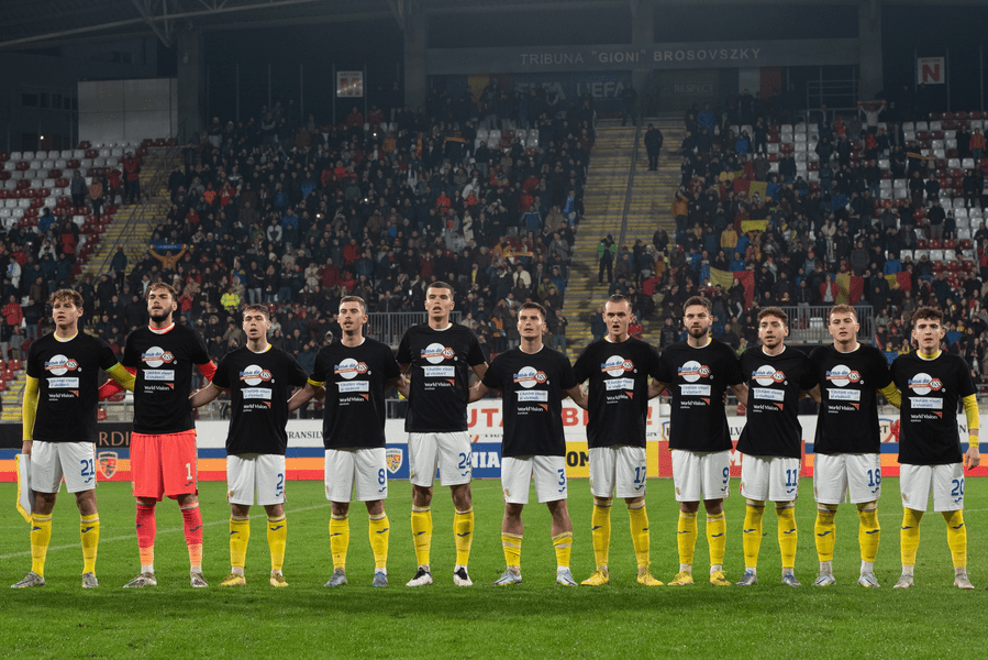 Mesajul transmis de fotbaliștii naționalei Under20 la meciul împotriva echipei Italiei