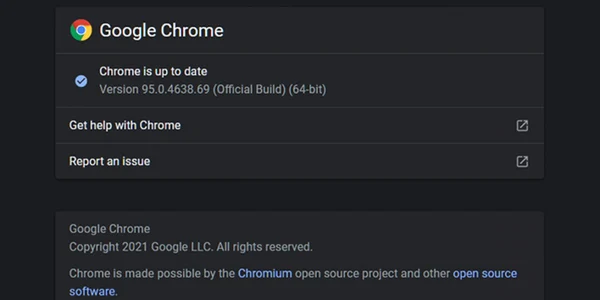 Actualizare Google Chrome versiunea 95