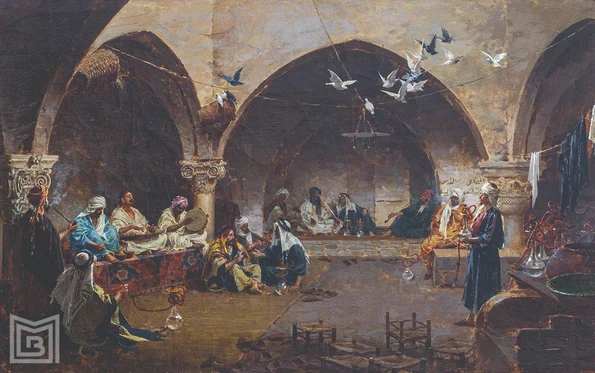 „Interior oriental”, pictură de Enrique Simonet Lombardo (© Muzeul Municipiului București)