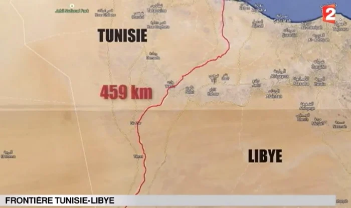 Zidul de nisip se va întinde pe o lungime de aproape 200 de kilometri,din cei peste 450 de kilometri de frontieră comună dintre Tunisia şi Libia