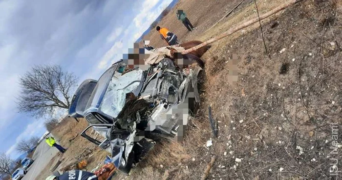 Imagine de la locul accidentului de la Girov FOTO ISU Neamţ