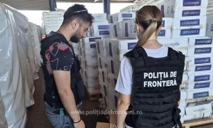 Țigări de contrabandă descoperite în loc de scobitori Foto Poliția de Frontieră jpg
