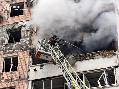 Atac rusesc cu bombe planante în Zaporojie FOTO: Telegram/ DSNS Ucraina