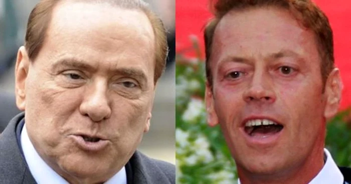 Silvio Berlusconi (stânga), Rocco Siffredi (dreapta)