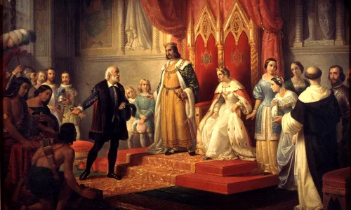 columbus visits ferdinand and isabella webp