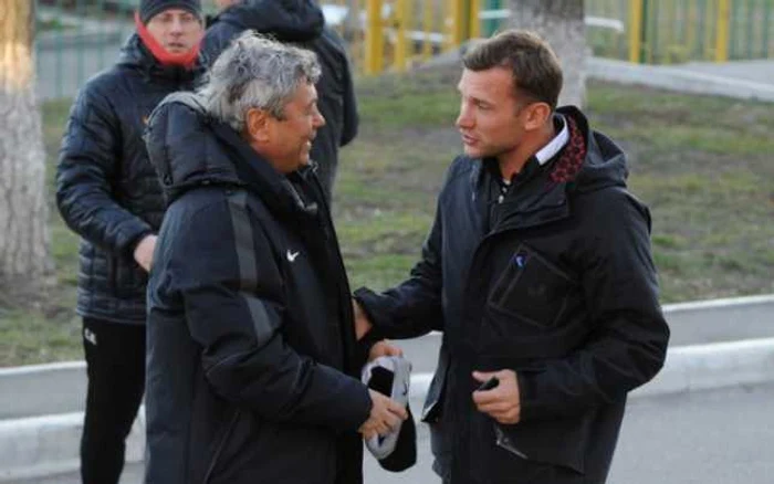 Mircea Lucescu şi Andrei Şevcenko FOTO shakhtar.com