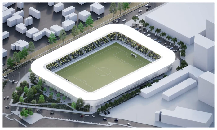 Așa artă macheta noului stadionul Tineretului din Brașov