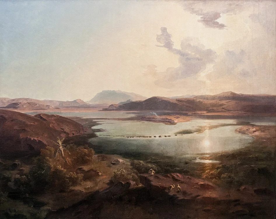 Lacul Copais. Pictură din 1839, de Carl Rottmann
