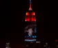 Rezultatele alegerile prezidenţiale 2016 şi imaginea lui Donald Trump câştigător sunt proiectate pe Empire State Building la New York Statele Unite FOTO Guliver / Splash News / Zuma Press / Bryan Smith