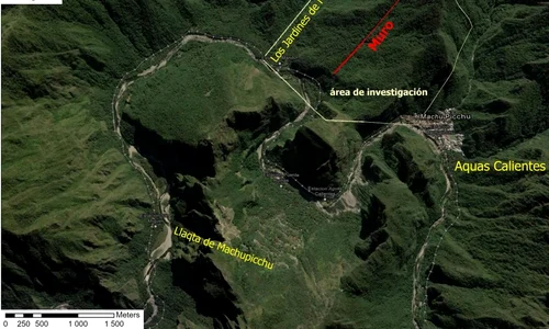 Locația drumului descoperit în apropiere de Machu Picchu 
