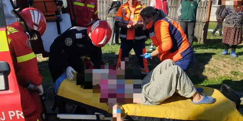 Trei persoane au fost rănite în urma unei explozii. FOTO ISU Dâmbovița