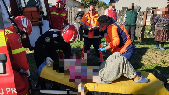Trei persoane au fost rănite în urma unei explozii. FOTO ISU Dâmbovița