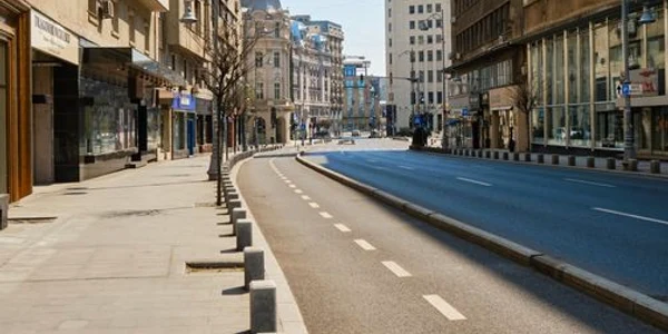 Pista de biciclete pe Calea Victoriei Foto FB / Nicușor Dan