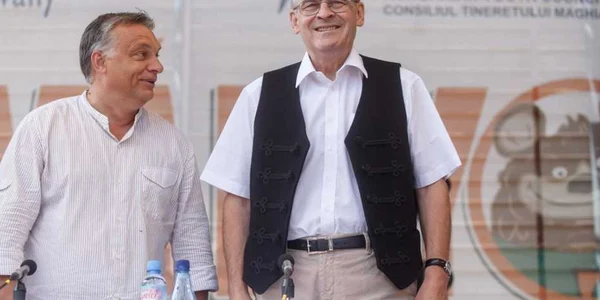 Viktor Orban şi Laszlo Tokers FOTO MEDIAFAX