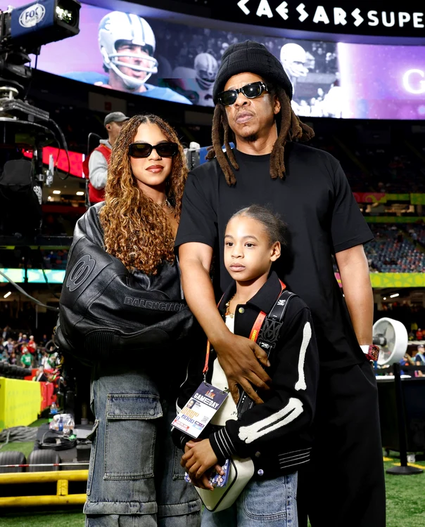 Beyoncé și Jay-Z, alături de fiica lor, Blue Ivy, la Super Bowl 2025