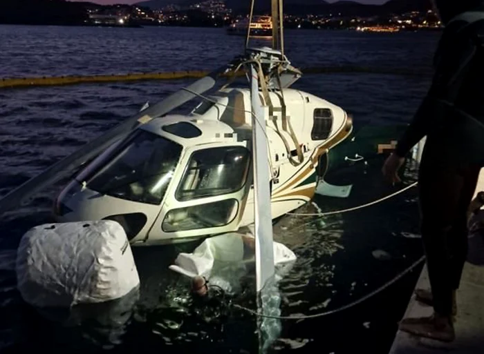 Elicopter prăbușit în mare FOTO: Garda de Coastă