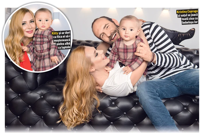 
    Actriţa, stabilită  de 10 ani în Italia,  este topită după  micuţa Aurora Maya  