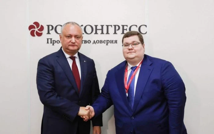 Igor Dodon, alături de Igor Ceaika, fiul procurorului general al Rusiei.