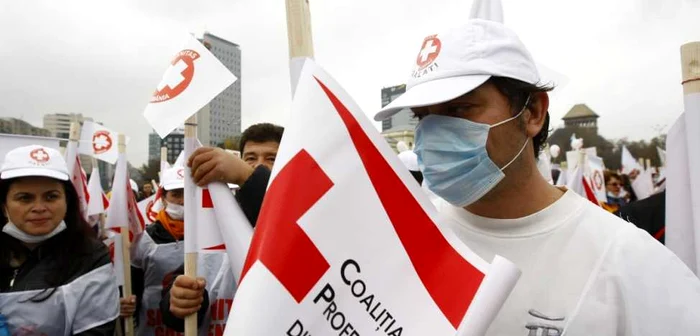 10.000 de medici au ieşit în stradă să protesteze în data de 2 noiembrie   FOTO: Eduard Enea/Adevărul
