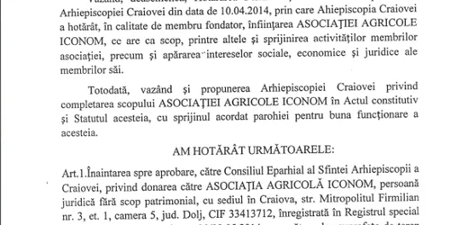 Preoţii Din Dolj sunt obligaţi să doneze terenurile aflate în propietate Arhiepiscopiei Craiova