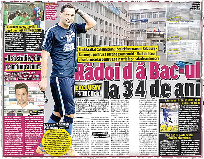 În ediţia de vineri, Click! v-a prezentat  în exclusivitate cazul lui Mirel  Rădoi, care îşi dă în aceste  zile examenul de Bacalaureat 