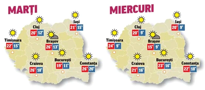 Începând cu orele amiezii, potrivit datelor din prognoza meteo 15 iunie, în anumite regiuni ale țării se vor dezvolta norii convectivi și se vor semnala averse cu descărcări electrice.