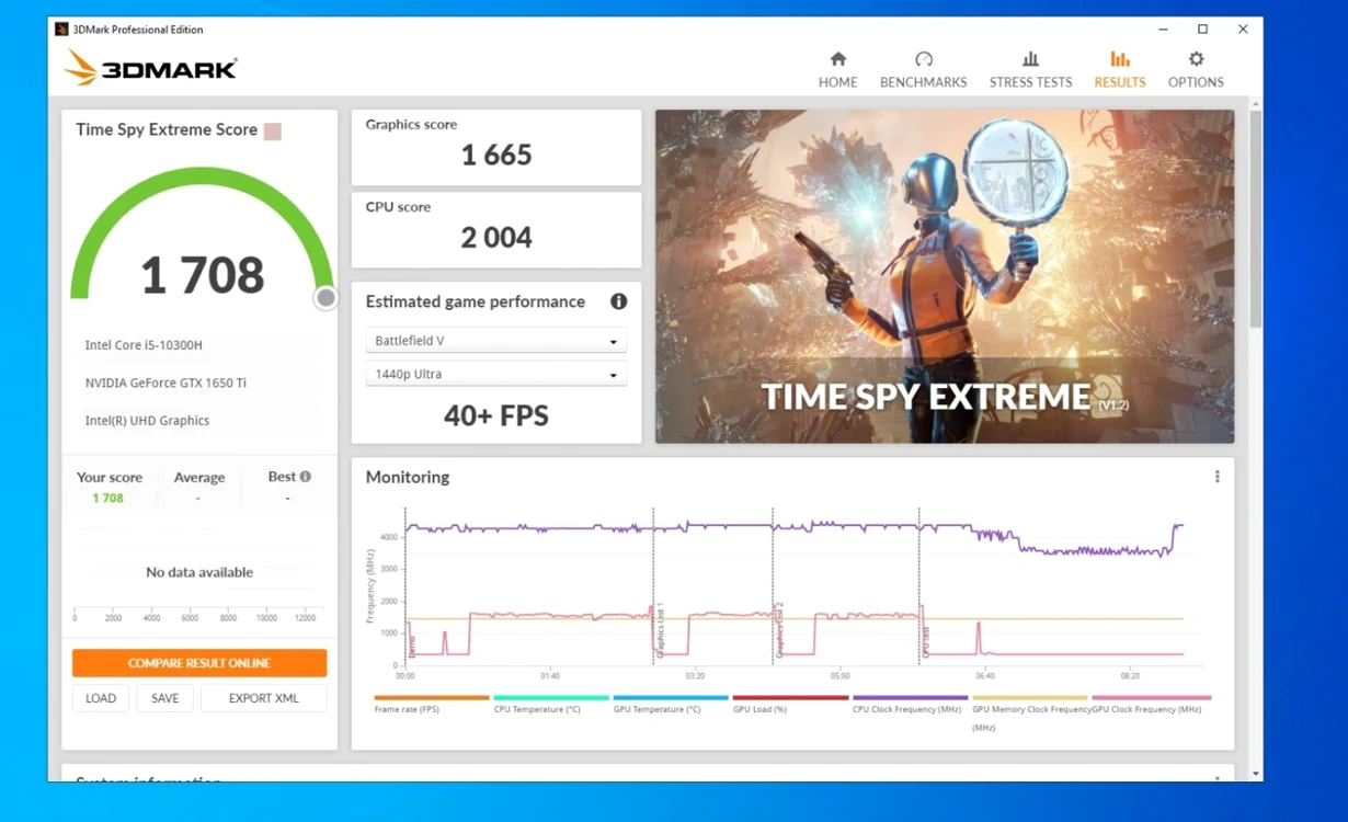 3DMark Time Spy Extreme Windows 10