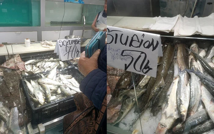 În pescărie, kilogramul de scrumbie era mai scump cu 20 de lei decât sturionul